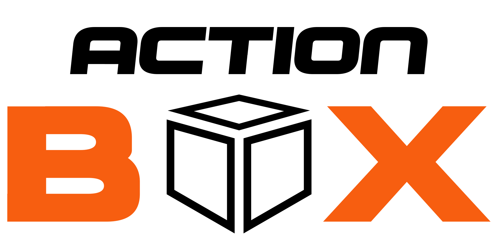 Action BOX Logo in Black PNG