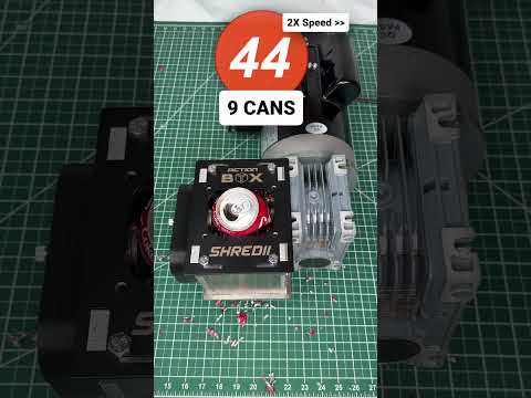 SHREDII 8 Mechanical Kit by Action BOX. Mini industrial shredder used to shred plastic, bottles, metal compatible with a motor. Shredder for tough materials.