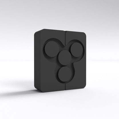 FDM 3D printed injection mold of a fidget spinner. This can be printed on any 3D printer and used with injection molding like INJEKTO 3 to create fidget spinners.