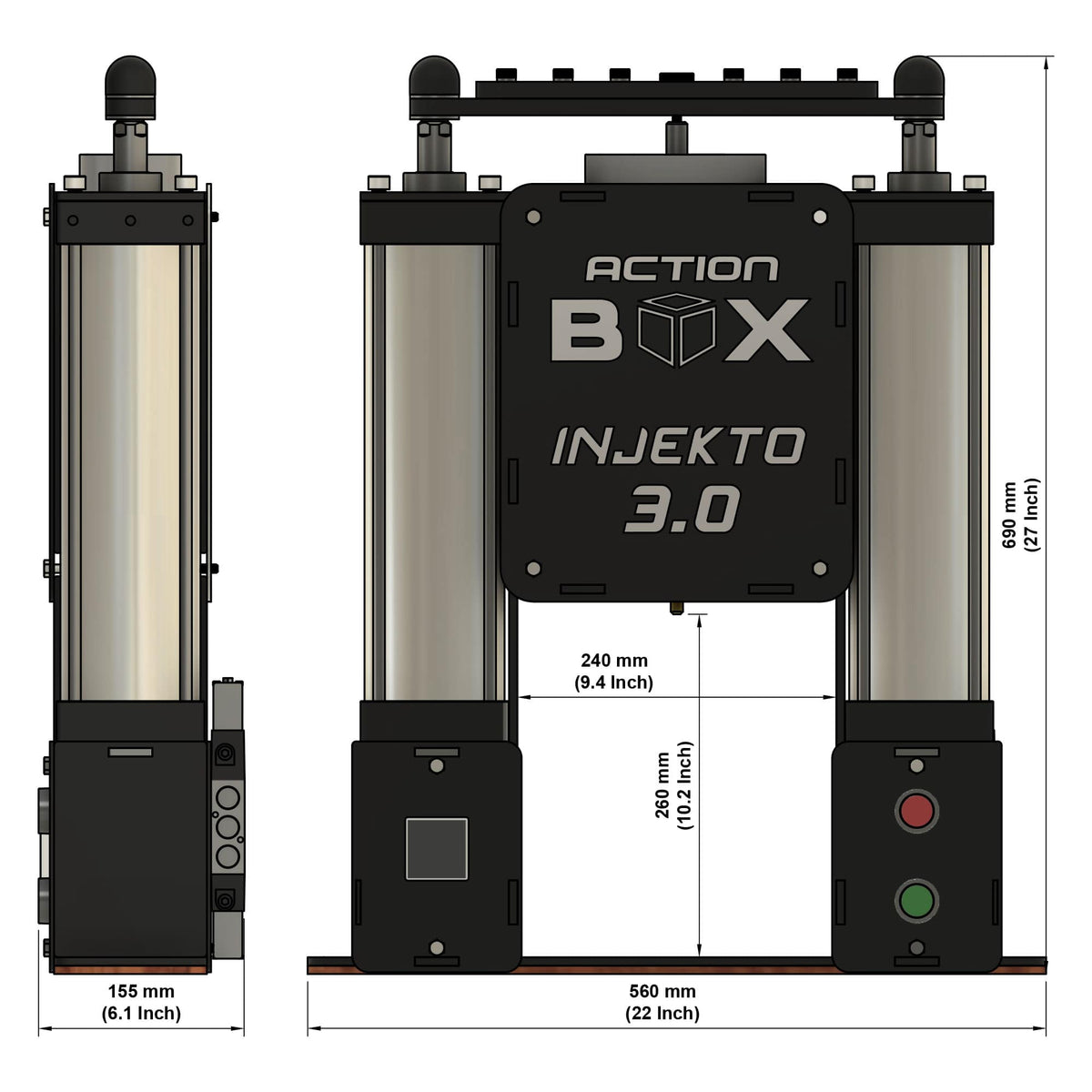 INJEKTO 3 | Plastic Injection Molding Machine – Action BOX