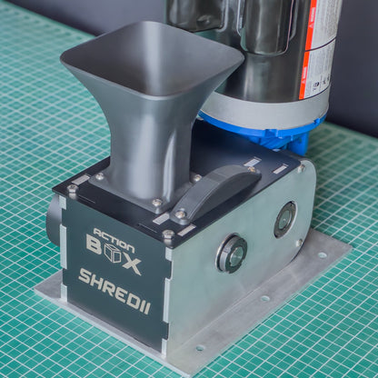 SHREDII 8 Mechanical Kit by Action BOX. Mini industrial shredder used to shred plastic, bottles, metal compatible with a motor.